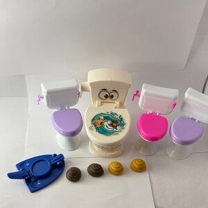 Kids Toilet Surprise Playset - Purple, Pink, Cream